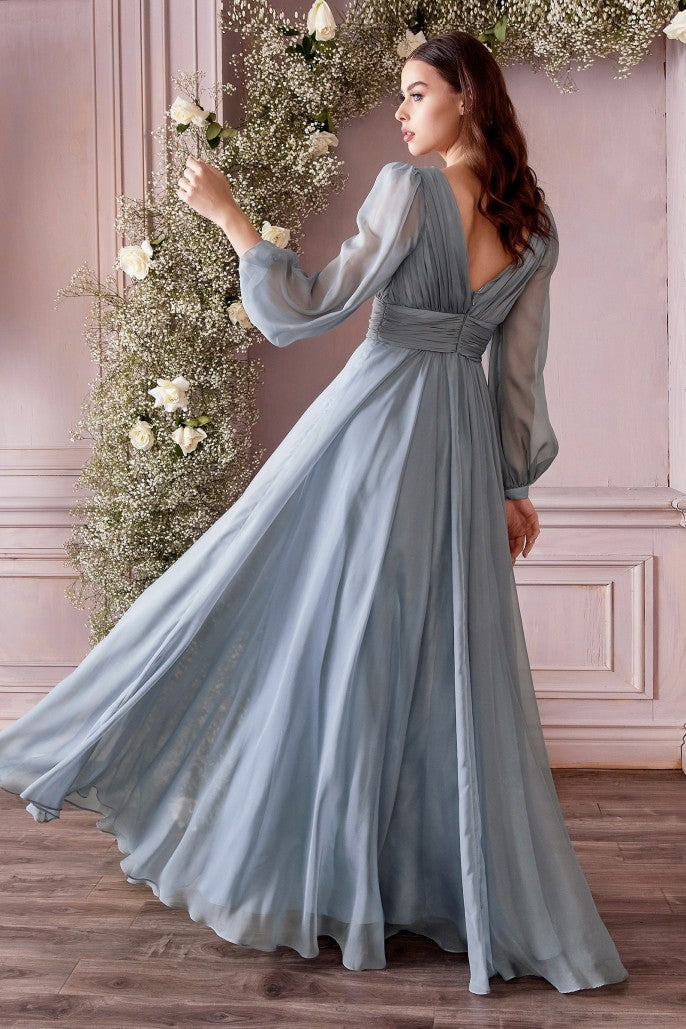 long dresses for wedding guest with sleeves